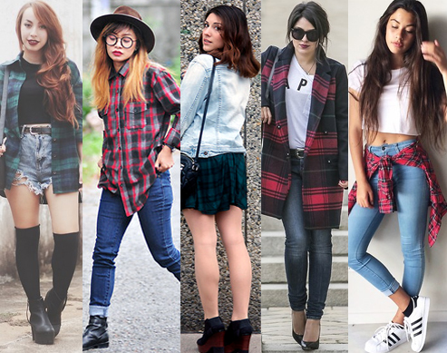 Stylish Outfit Combo: Plaid and Denim