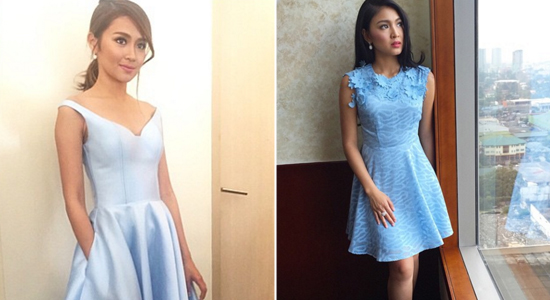 sachin and babi light blue dress Kathryn Bernardo's All-white Ootd At The "hello, Love, Again" Presscon